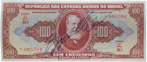Cédula C094 - 100 Cruzeiros Autografada 1949  Dom Pedro Ii