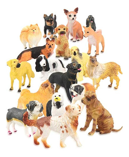 Juego De 18 Figuras De Perros Grandes De Lujo, Figuras De Ca