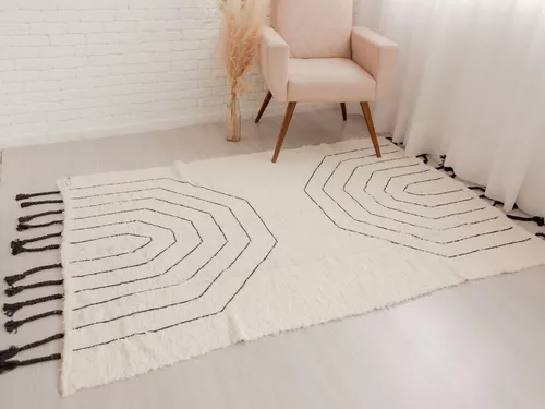 Tapete De Sala Boho Em Algodao Tear 2,00x3,00 Escandinavo - Util em casa  Home e Decor