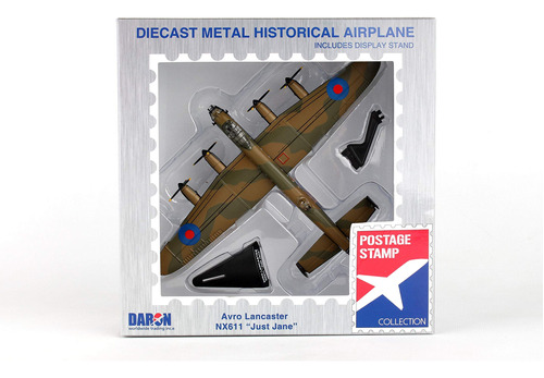 Modelo Avión Raf Lancaster 1/150 Con Sello Postal Comercial