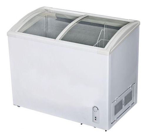 Freezer 182l 2 Puertas Vidrio Curvo, Ruedas Y Canastos Sd-18