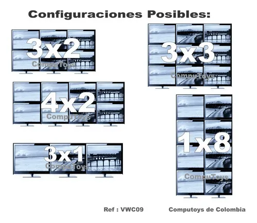 Video Wall 3x3 Controller 1 Imagen A 9 Pantallas Computoys