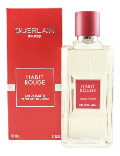 Edt 3.4 Onzas Habit Rouge Por Guerlain En Spray