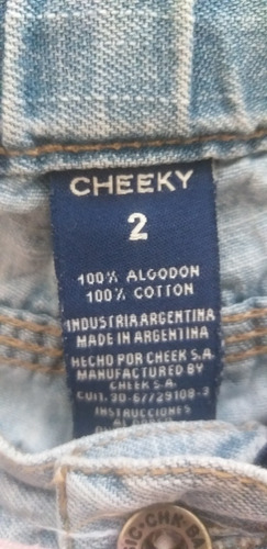 Pantalon De Jean De Nena Marca Cheeky Talle 2
