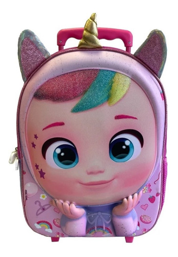 Mochila 3d Con Ruedas Niñas Cry Babies Dreamy Bebe Llorones