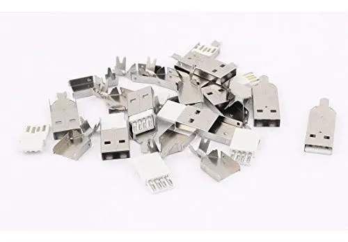 Uxcell A15061700ux0103, Conector Macho Usb Tipo A De Soldadu