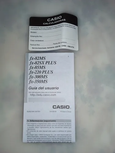Manual Calculadora Casio MercadoLibre