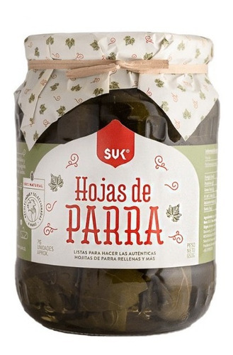 Hojas De Parra 650 Gr (76 Un.) Suk - Lireke