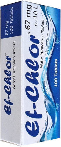 Imagen 1 de 10 de Tabletas Purificadoras Ef-chlor 67mg. Hasta 20l De Agua