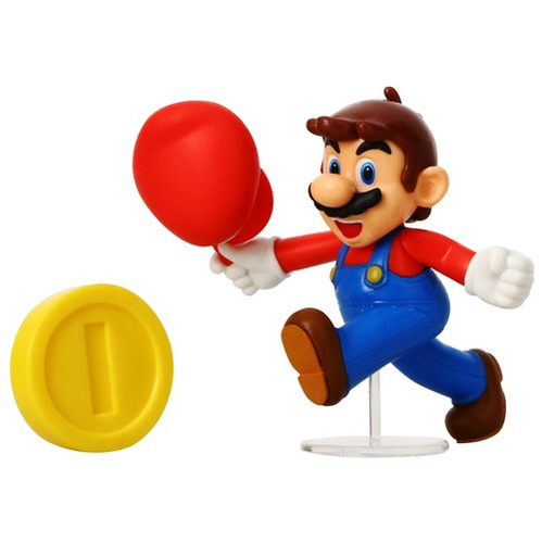 Súper Mario Figura Mario With Coin Original Nuevo 