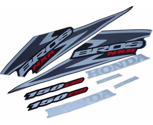 Kit Adesivos Honda Nxr 150 Bros Esd 2006 Preta - Lb10017