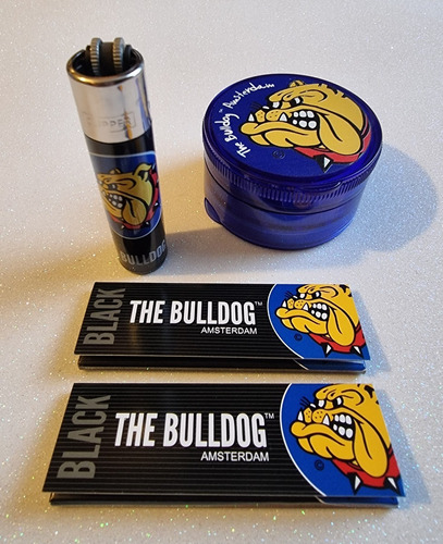 Pack Bulldog Grinder 4 Partes + 2 Librillos Papel + Clipper