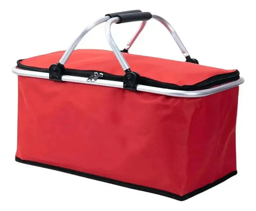 Conservadora Plegable Heladerita Camping Termica Rojo