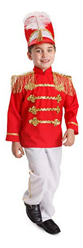 Disfraz Majorette Para Niños - Uniforme Rojo Banda De Marcha