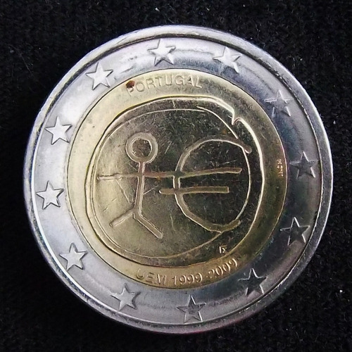 Portugal 2 Euros 2009 Exc Km 785 10 Años Unidad Monetaria