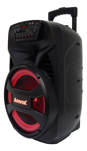 Caixa Som Amplificada Portátil Bluetooth 480W Rms Led Bateria Tws Amvox Aca 480 Viper II 2 Microfone