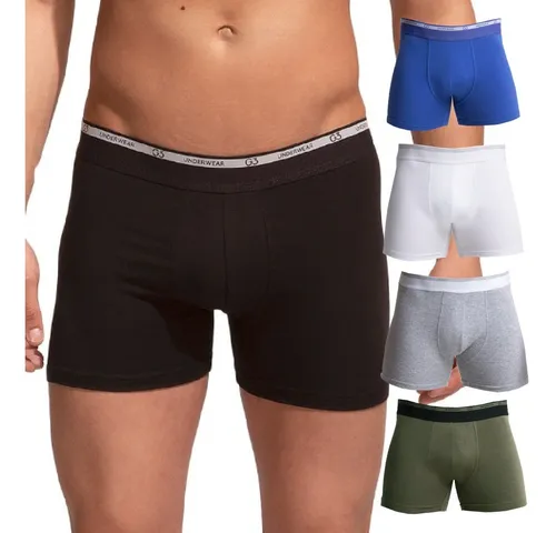 Pack X3 Calzoncillos Boxer Ropa Interior Hombre Algodón