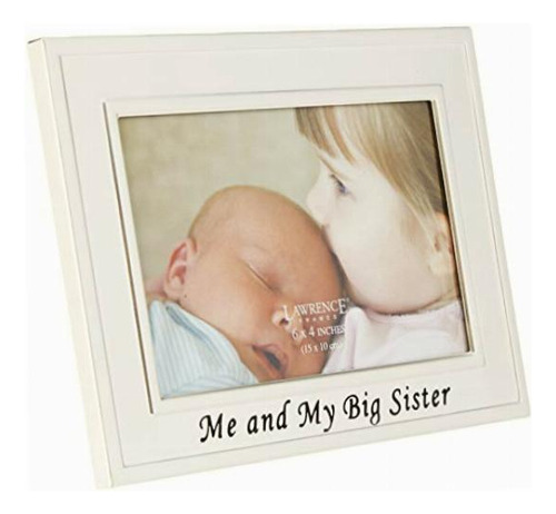 Lawrence Frames Silver Plated Picture Frame, 6x4 Inch Color Blanco Me And My Big Sister Design