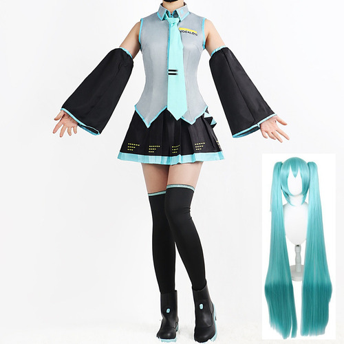 Disfraz Y Peluca Miku Cosplay Miku