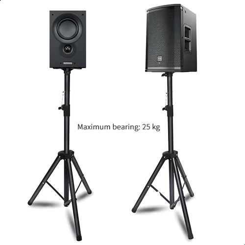 Soporte de altavoz Bertô Passive Active con pedestal, 40 kg, altura ajustable, acero reforzado, antideslizante