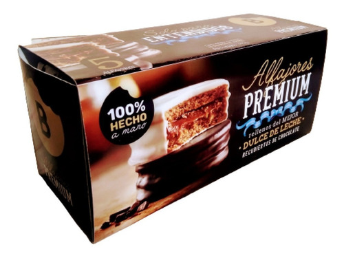 Caja De 5 Alfajores Argentinos Artesanales Premium Bravos