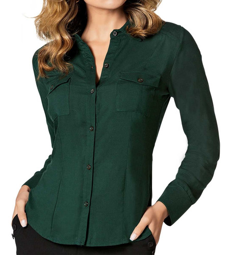 Blusa Elegante Dama Gsv 1393 Verde Chi-xgd 105-245 T3