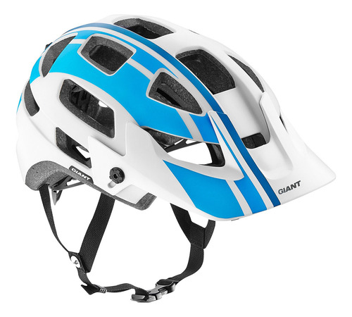 Casco Bicicleta Giant Rail Western Visera Mtb Outlet Color Blanco - Azul Talle M