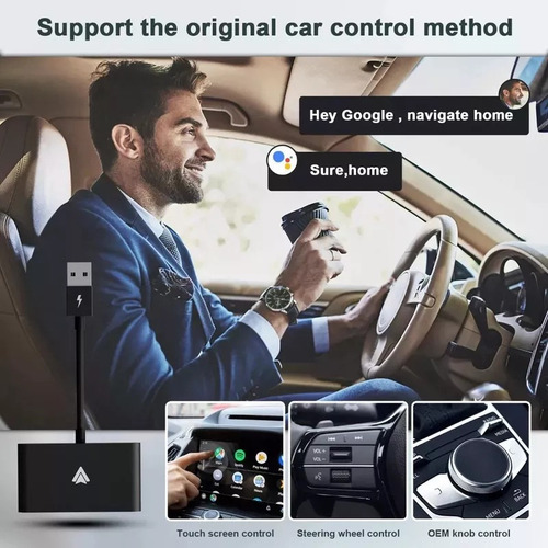 Conversor De Adaptador De Carro Carplay Auto Sem Fio Android