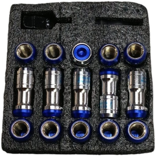 Set Tuercas De Seguridad Volks M12xp1.25 Azul Epman