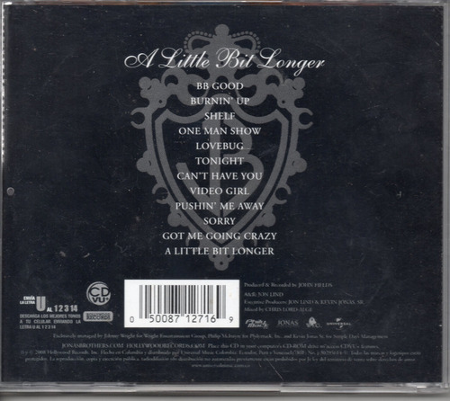Jonas Brothers A Little Bit Longer Cd Ricewithduck (Usado)