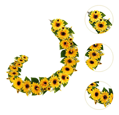 Corona De Girasoles Artificiales, Corona De Verano, Corona