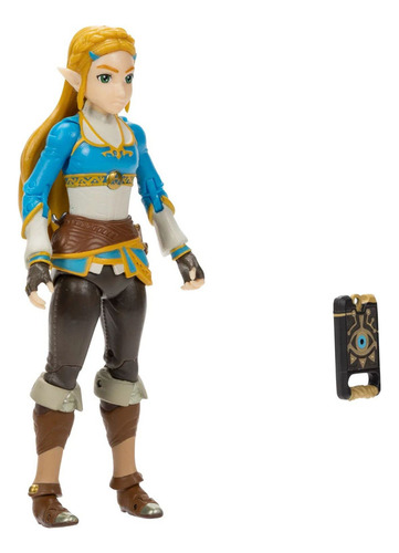 Nintendo The Legend Of Zelda: Breath Of The Wild Figura De Acción De 5 Pulgadas Zelda Con Pizarrón Sheikah