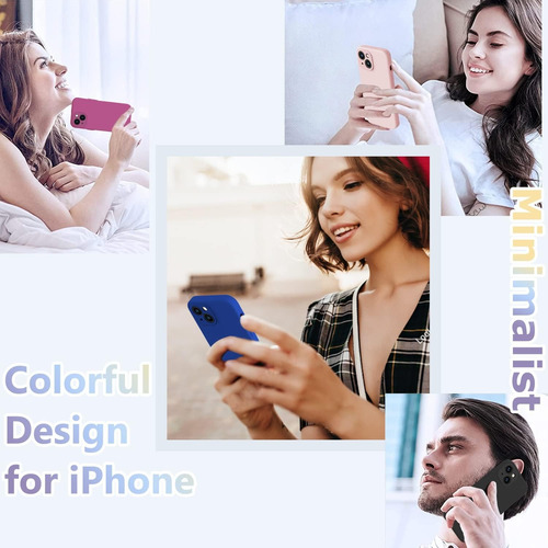 Funda De Teléfono Moderna De Silicona De Colores Brillantes A Prueba De Golpes Para iPhone 16 Pro Max 15 14 13 12 11 Series