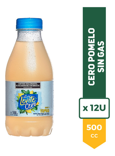 Agua Saborizada Levite Cero 500ml Pomelo La Barra Pack X12