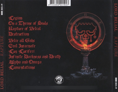 Cd Rapture (lord Belial) Estándar