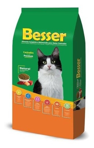 Besser Natural Premiun Gatos Castrados 10kg - Finotrato