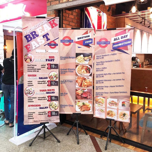 Imagen 8 de 8 de Tripie Banner Doble Vista Ajustable Para Carteles Rígidos
