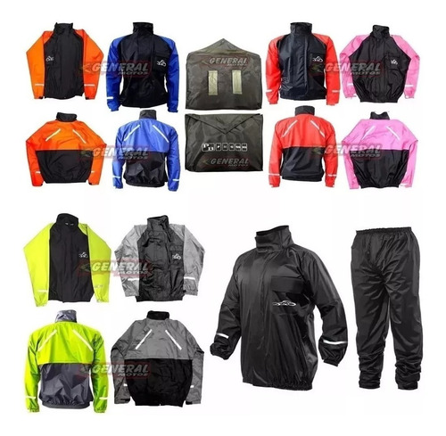 Imagem 6 de 7 de Capa Chuva Pb Moto Nylon Blusa Calça Impermeável Muito Leve