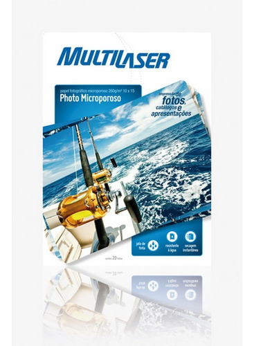 Papel Fotografico Microporoso A6 260gm Multilaser - Pe017 -