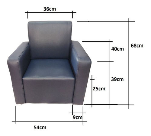 Imagem 3 de 3 de Sofazinho Sofa Poltroninha Infantil Criança Corino Corano