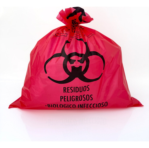 Bolsa Rpbi Para Residuos Peligrosos 55x60, 100 Bolsas