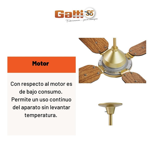 Imagen 5 de 10 de Pack X2 Ventilador De Madera Nacional C/ Rodamientos Gatti Ventilación