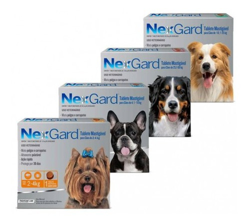 Imagen 4 de 5 de Pulgas Garrapatas Pastilla Nexgard - Perros De 25 A 50kg X2