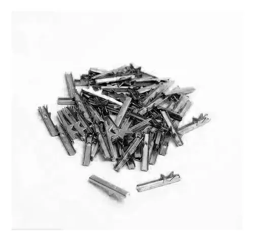 Terminal Em Rolo Terminal Prateado Para Elástico Roliço 2cm - 200 Unidades | Frete grátis
