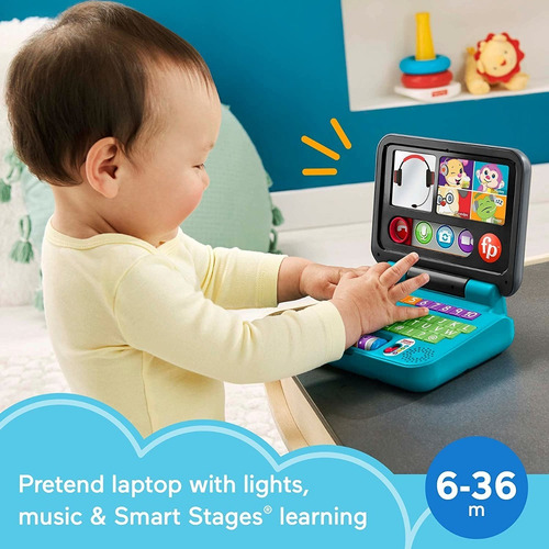 Imagen 3 de 6 de Laptop Fisher Price Juguete Para Bebes Con Luces Y Sonidos