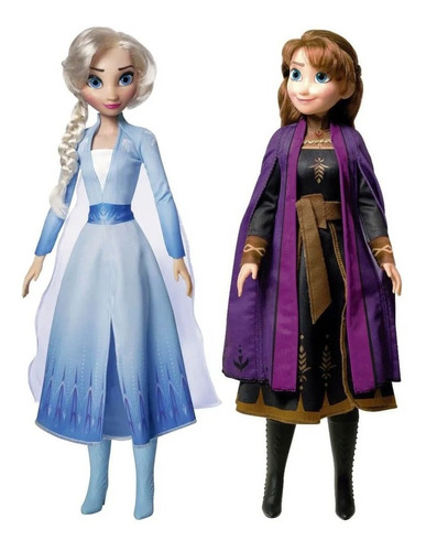Boneca Elsa + Anna Frozen 2 55cm Disney + Envio Imediato