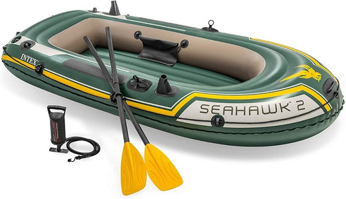 Imagen 1 de 5 de Bote Intex Gomon Inflable Remo Inflador Pesca Kayak
