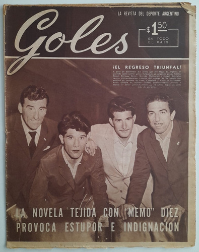 Revista Goles 445 Rossi Sivori Labruna Mantegari River 1957