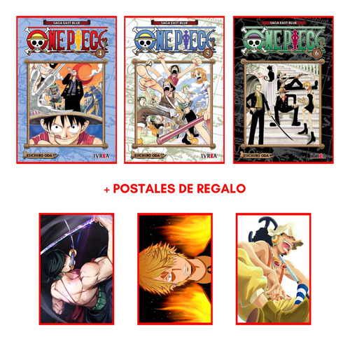Combo One Piece Vol. 04, 05 Y 06 - Manga - Ivrea