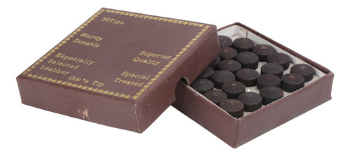 Kit De Palo De Billar Pool Tips De Piel Roja De 50 Unidades/